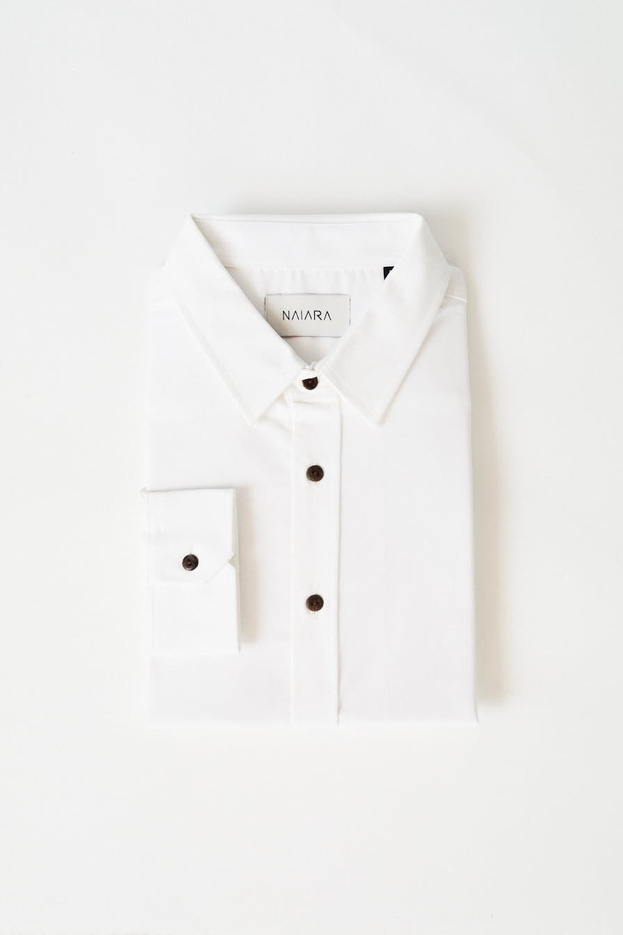Oxford long-sleeved shirt PureWhite