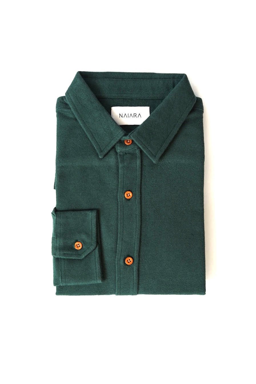 Flannel Shirt Long Sleeve SmoothGreen