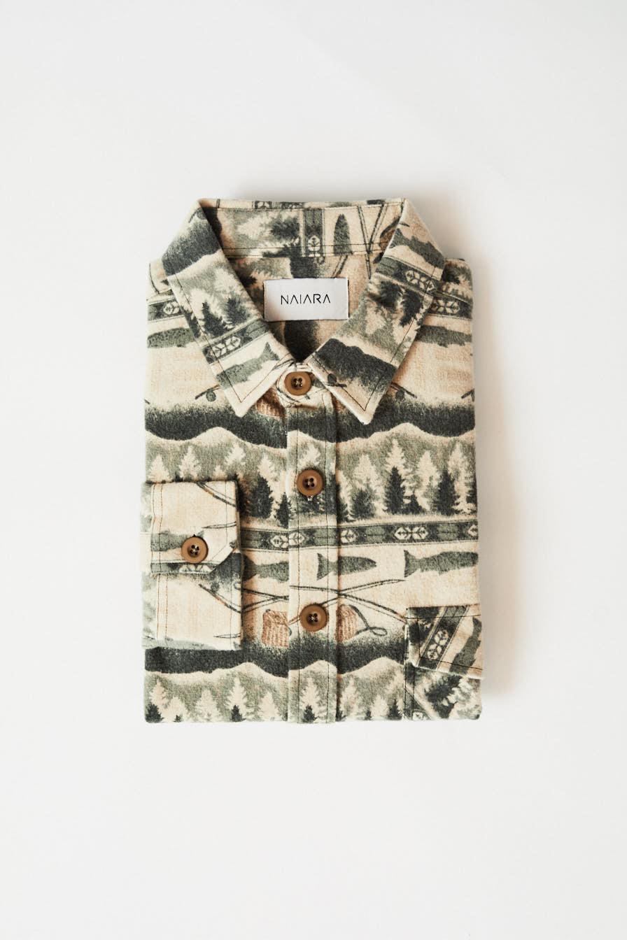 Flannel Shirt Long Sleeve Swords&fish