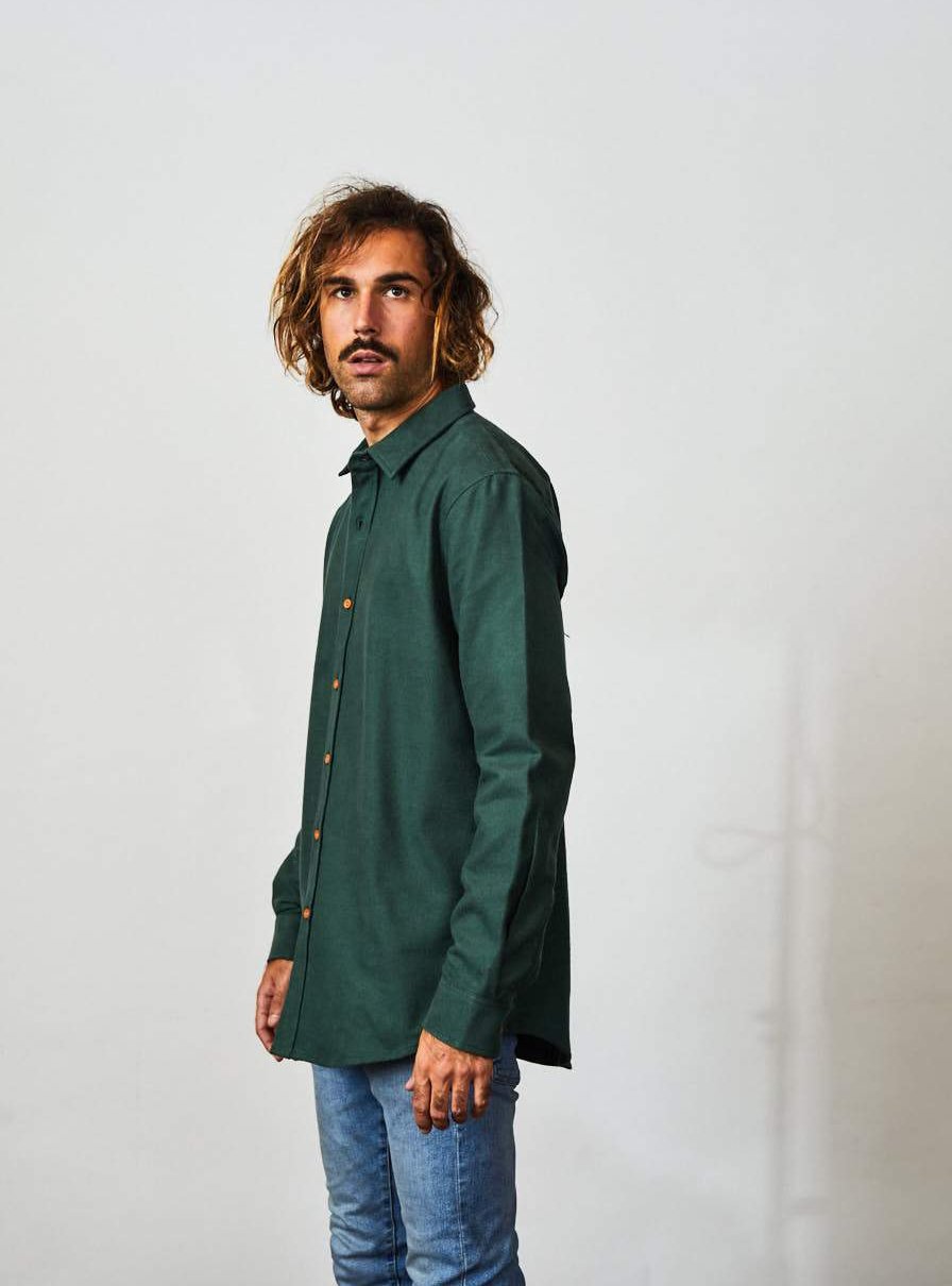 Flannel Shirt Long Sleeve SmoothGreen