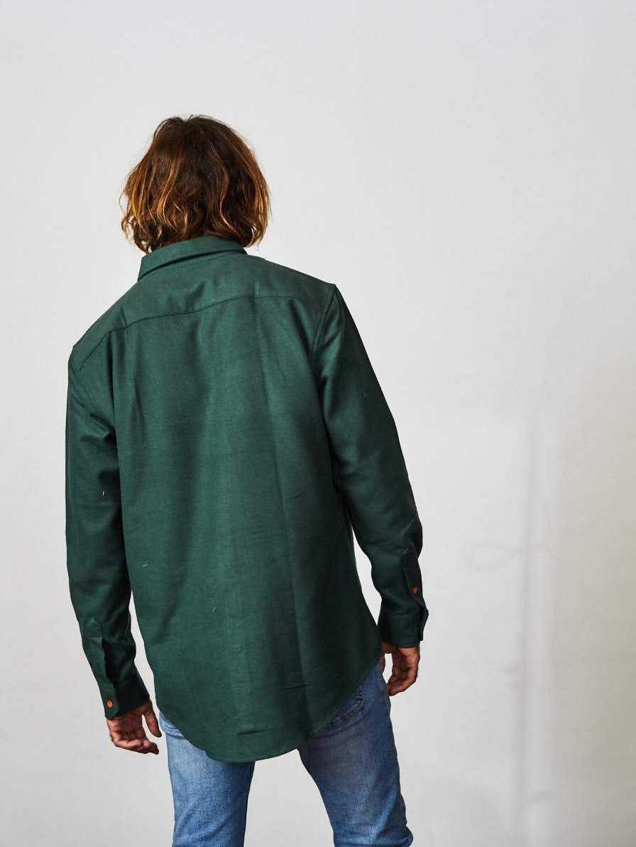 Flannel Shirt Long Sleeve SmoothGreen