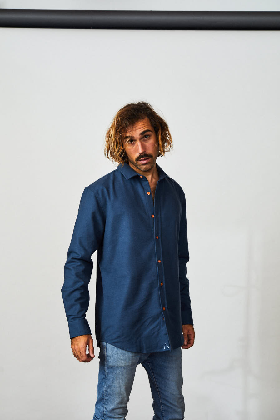 Flannel Shirt Long Sleeve SmoothBlue