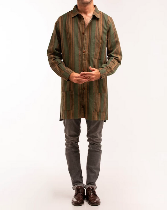 Almost Jacket Frannel Print Rayas