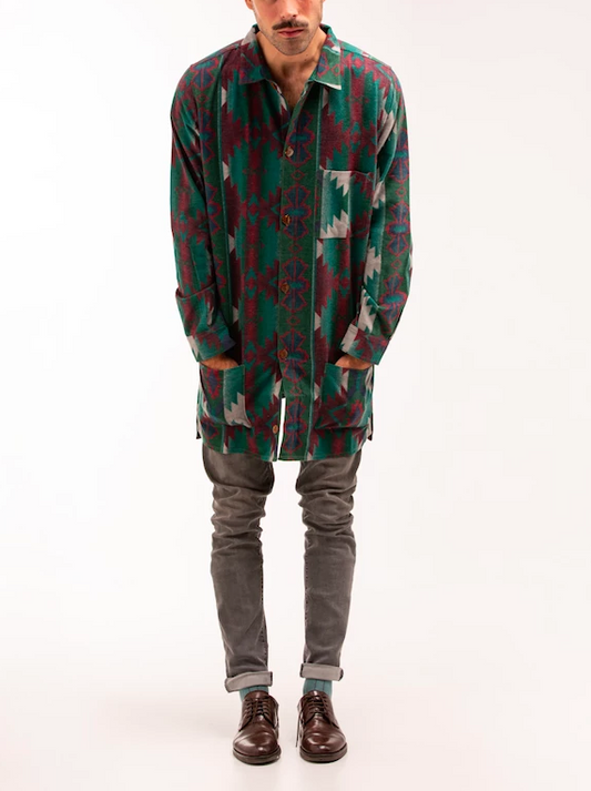 Almost Jacket Frannel Print Green