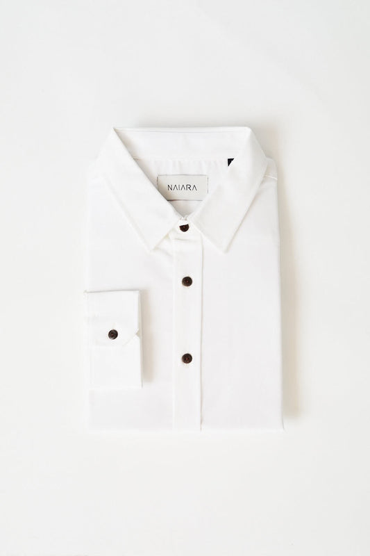 Oxford long-sleeved shirt PureWhite