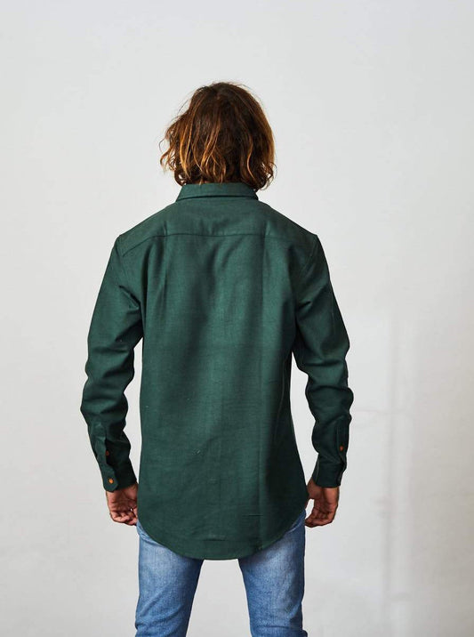 Flannel Shirt Long Sleeve SmoothGreen
