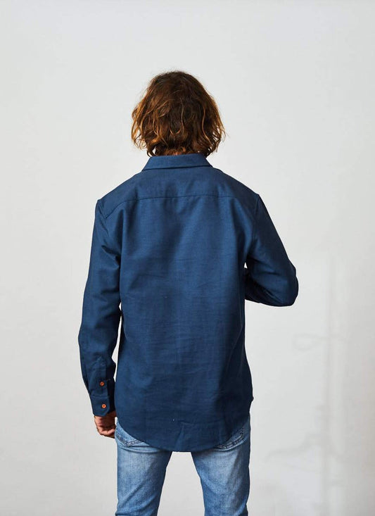 Flannel Shirt Long Sleeve SmoothBlue